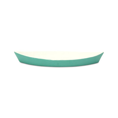 Plateau ovale en fonte 10 po Aqua and White