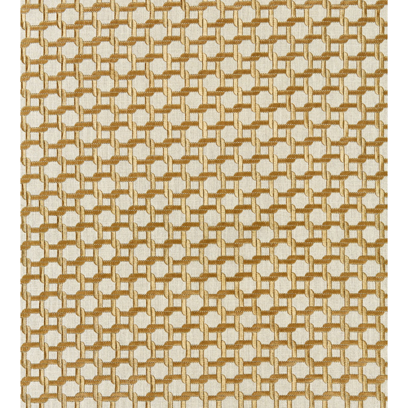 Modern Luxury Link Embroidery Fabric, Bronze