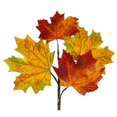 Autumn Maple Leafs Pick Faux Plants And Trees