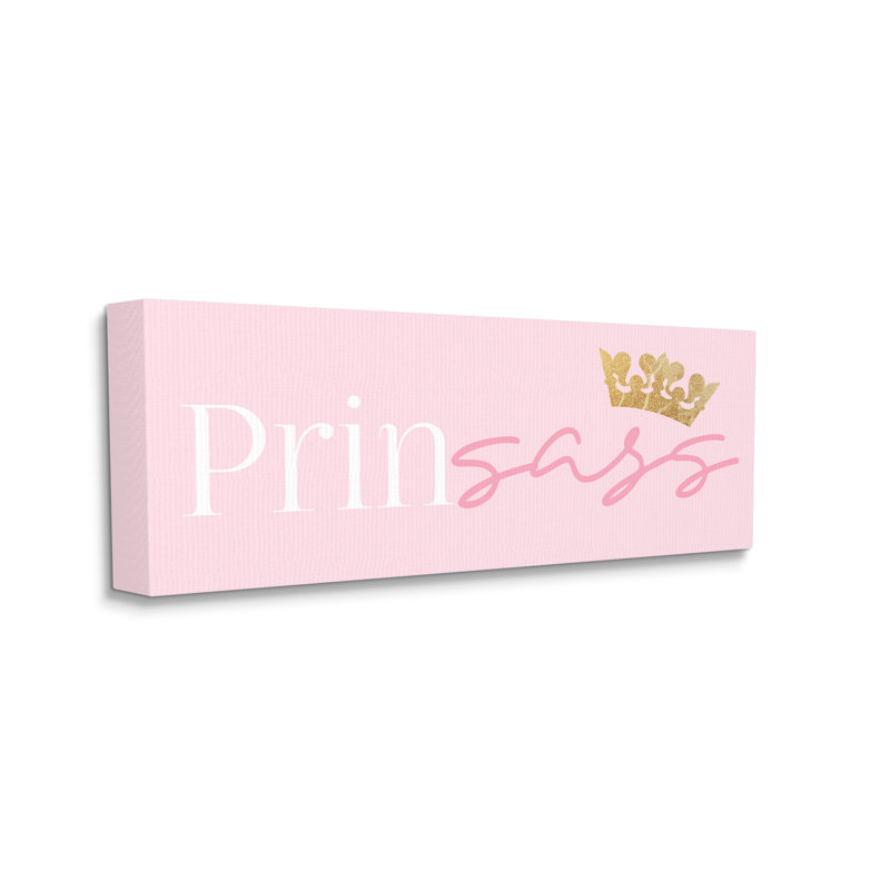 Art princesse Sassy, Toile tendue, H 13 po x l 30 po x P 1,5 po