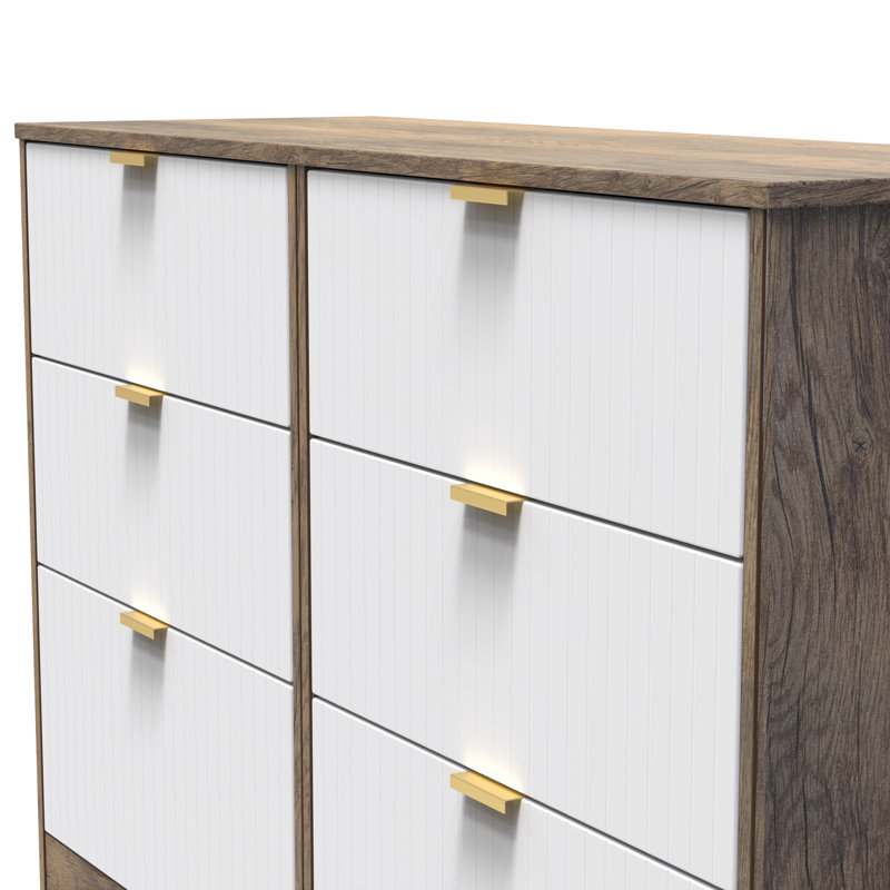 115 cm W Chest of 6 Drawers, White