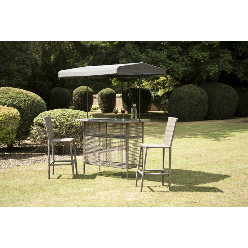 Islam Dakota Fields Bar Set with Polyrattan Outer Material