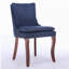 Modern Dining Table and Chair Set, Double Filled Decorative Side Armchair, with Middle Back and Arched Solid Wood Legs, Suitable for Living Room/Dining Room.-376431546