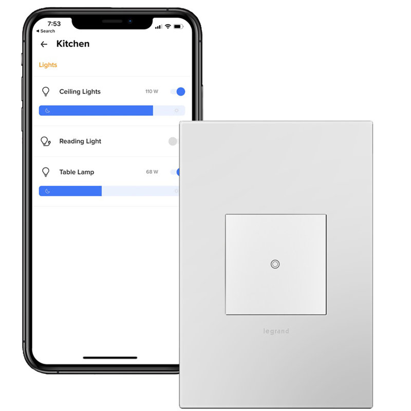 Interrupteur intelligent Adorne avec Netatmo, Blanc