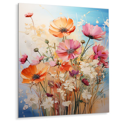 Fleurs sauvages représentant un bouquet II - art mural floral en métal