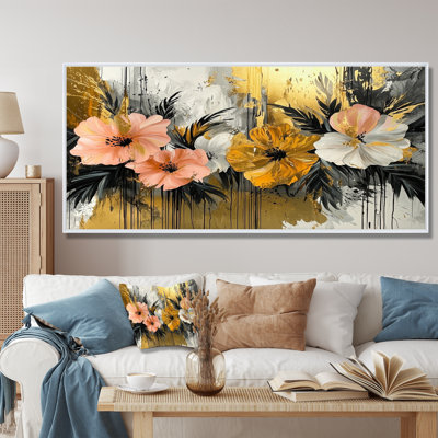Morann Golden Hibisuc In A Tropical Symphony I - art mural hibiscus