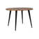Round Solid Wood Top Metal Base Dining Table