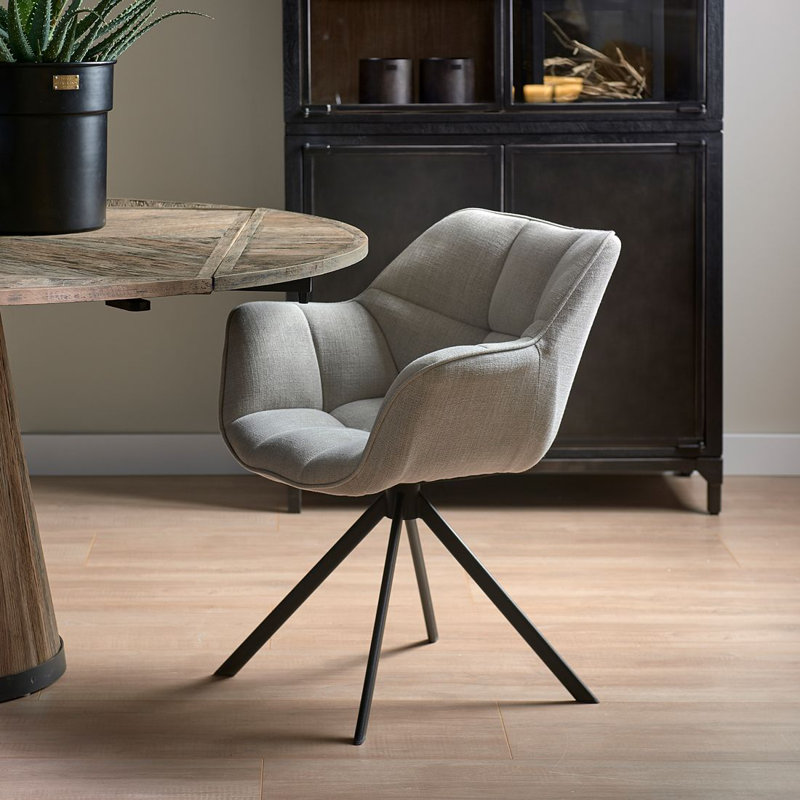 Amberlin Dining Chair with Swivel Style Roller Legs