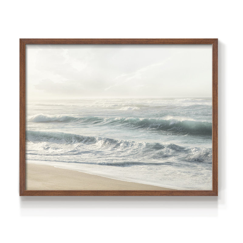 Gentle Waves -Framed Print - Restickable, Noyer, H 16 po x l 20 po