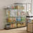 Romona Glass Display Cabinet, Curio Cabinet, Bookcase with 4 Shelf Double Door, Black