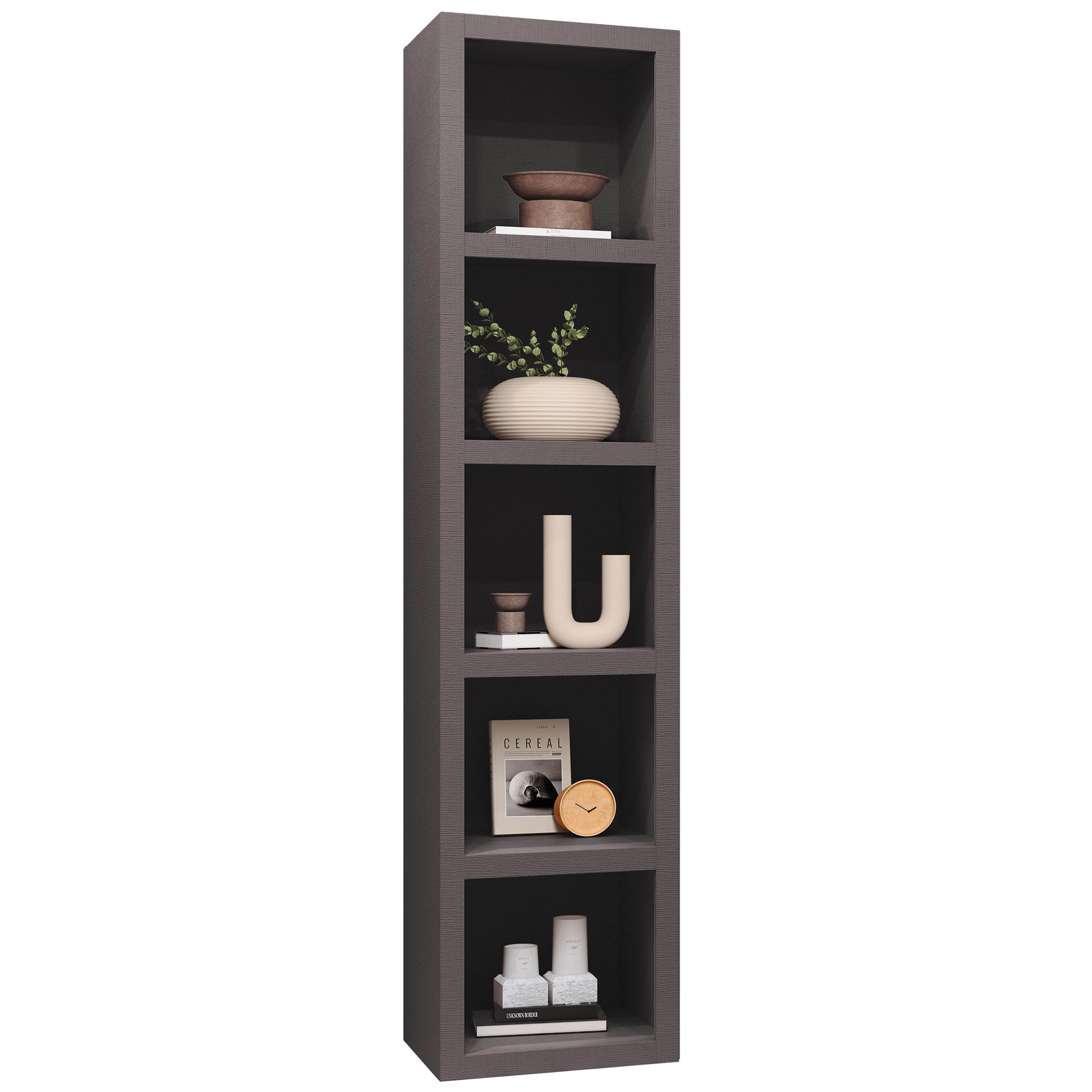 Latitude Run 91" Tall Wooden Bookcase Shelf