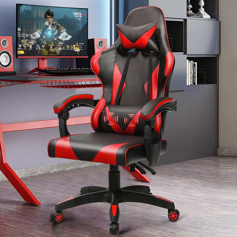 Fauteuil de jeu PC et de course, Noir / rouge
