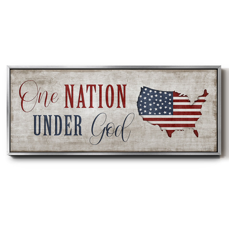 One Nation Under God - Toile encadrée, H 20 po x l 50 po