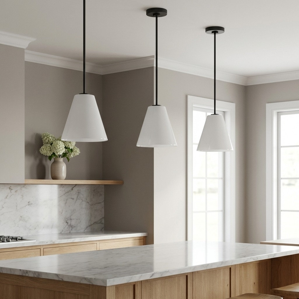 Hayden One Light Pendant, Midnight Black, White