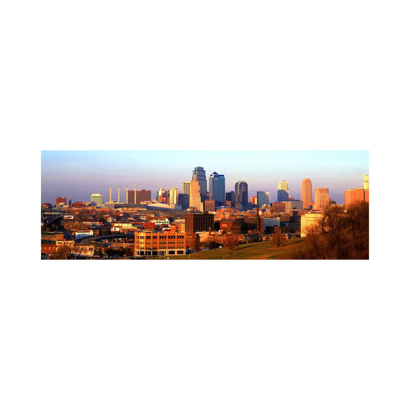 Kansas City MO - Wrapped Canvas Panoramic Print, 30.48 cm H x 91.44 cm W x 1.91 cm D