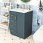 Meuble-lavabo autoportant contemporain avec lavabo en céramique, porte à fermeture en douceur et rangement spacieux-130842568