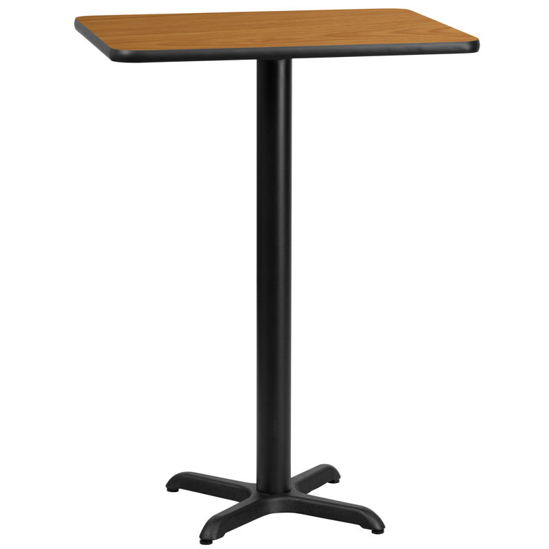 Jaramillo Rectangular Laminate Table Top with Standard or Bar Height Table Base, Natural, 30" W x 24" L