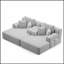 Canapé-lit convertible surdimensionné en velours côtelé duveteux avec poches de rangement et coussins moelleux pour un confort optimal dans votre cinéma maison-1578092739-1578092745