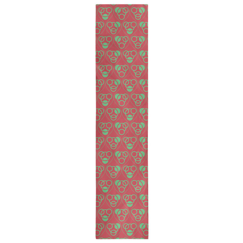 Chemin de table fêtest hol, L 90 po x l 16 po, Rose / rouge foncé, Mélange de coton