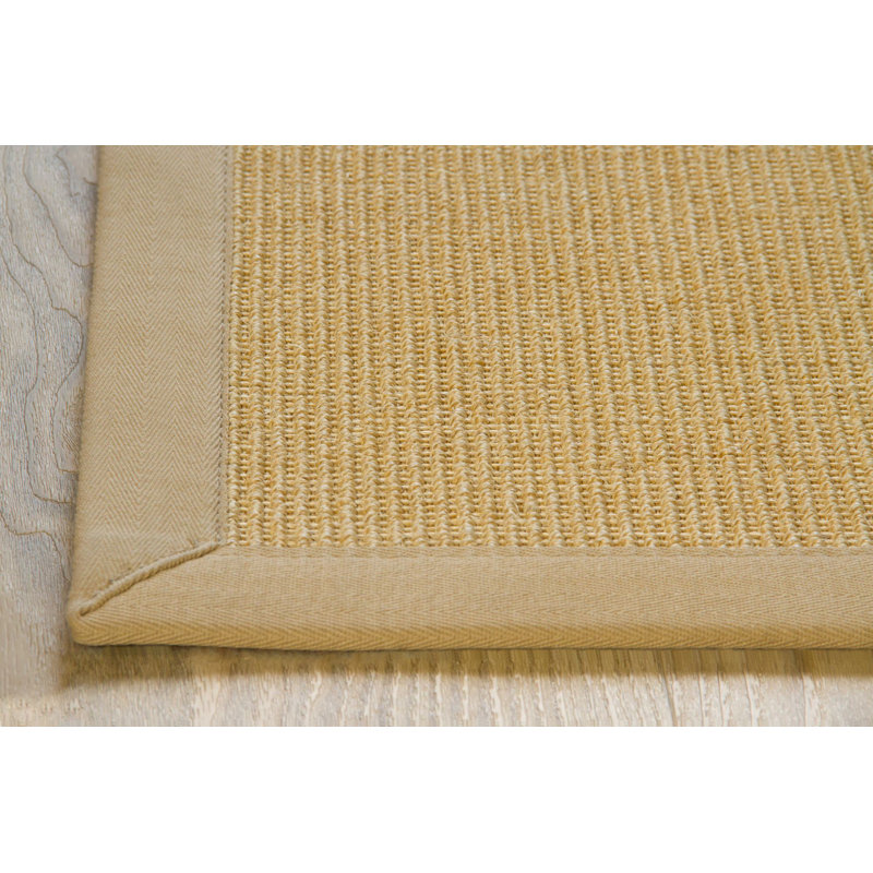 Sisal rug Brentford - flat woven light colour / border Beige, Square 250cm