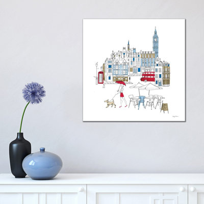 World Cafe I London Color by Avery Tillmon - Wrapped Canvas Gallery-Wrapped Canvas Giclée