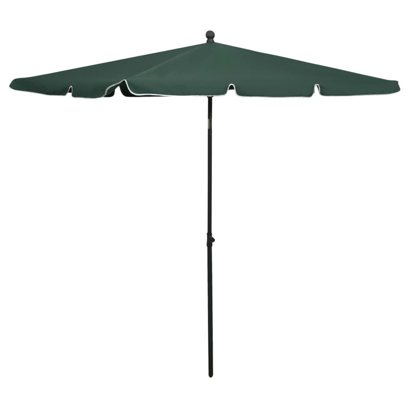Parasol de plage rectangulaire 82,7 "x 55,1", Vert