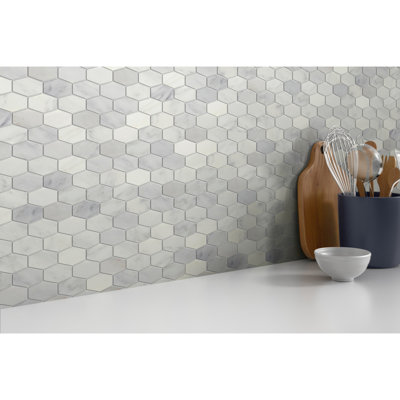 Marble Wf Winter Frost 12 in. x 12 in. Polished Marble Floor and Wall Tile (10.18 sq. ft./Case)
