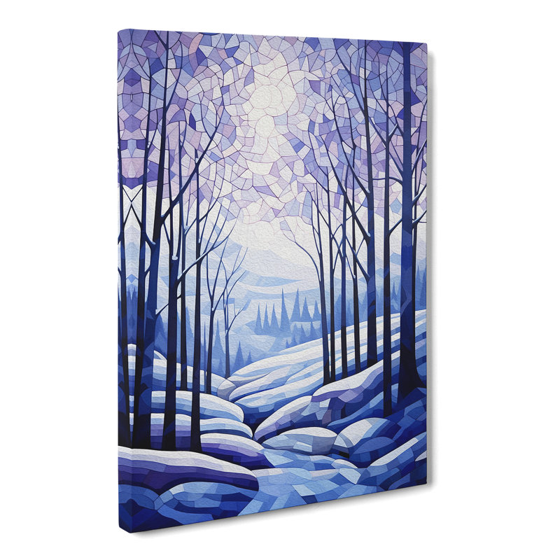 Winter Landscape Cubism No.2 - Wrapped Canvas, 50cm H x 35cm W x 3cm D