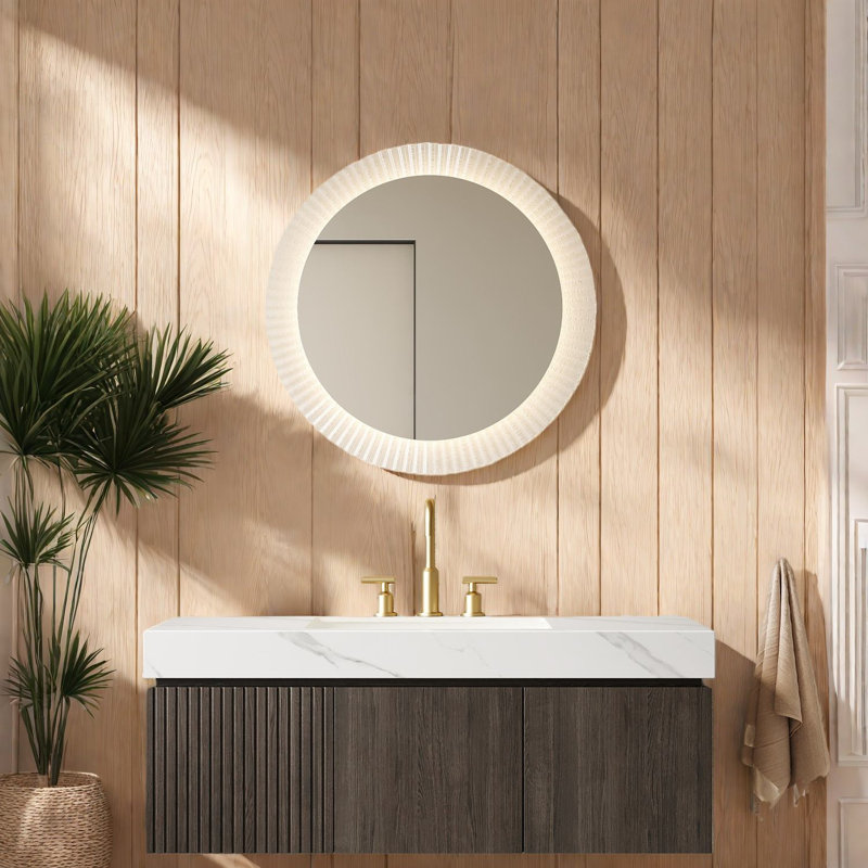 Meuble-lavabo moderne avec rangement, meuble-lavabo en céramique et contreplaqué et lavabo pour la salle de bain