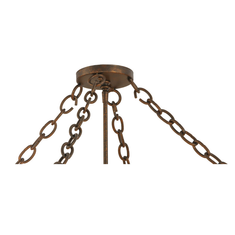 4 - Light Chandelier, Antique Copper