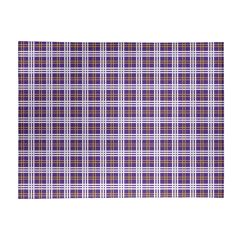 Tapis à carreaux mauve, Rectangle 9 pi x 12 pi
