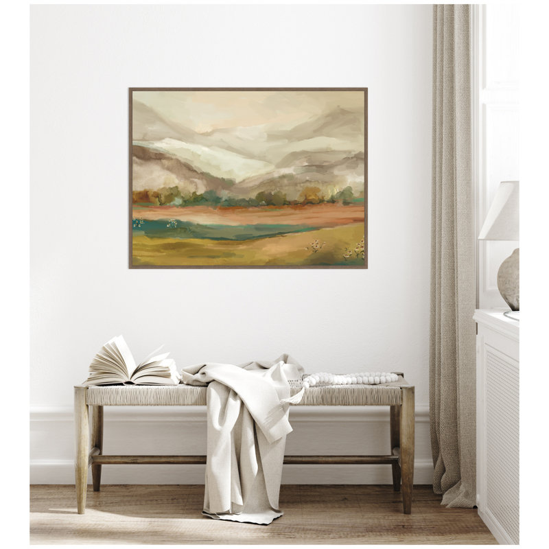 Impression sur toile encadrée «Mountainscape horizontal» par Annie Quigley