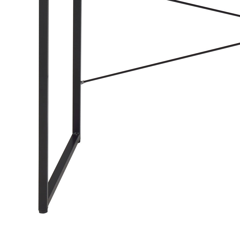 Blessn Industrial Rectangular Console Table with Metal Leg in Weathered Oak & Black
