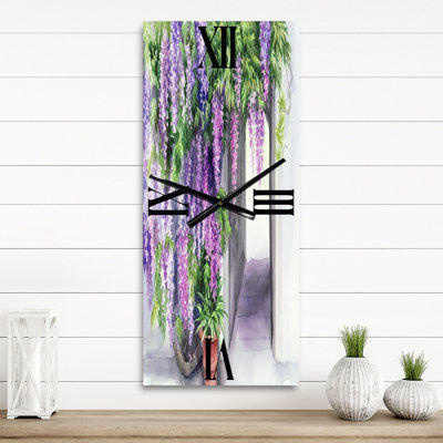Wisteria Blossom - Traditional Wall Clock