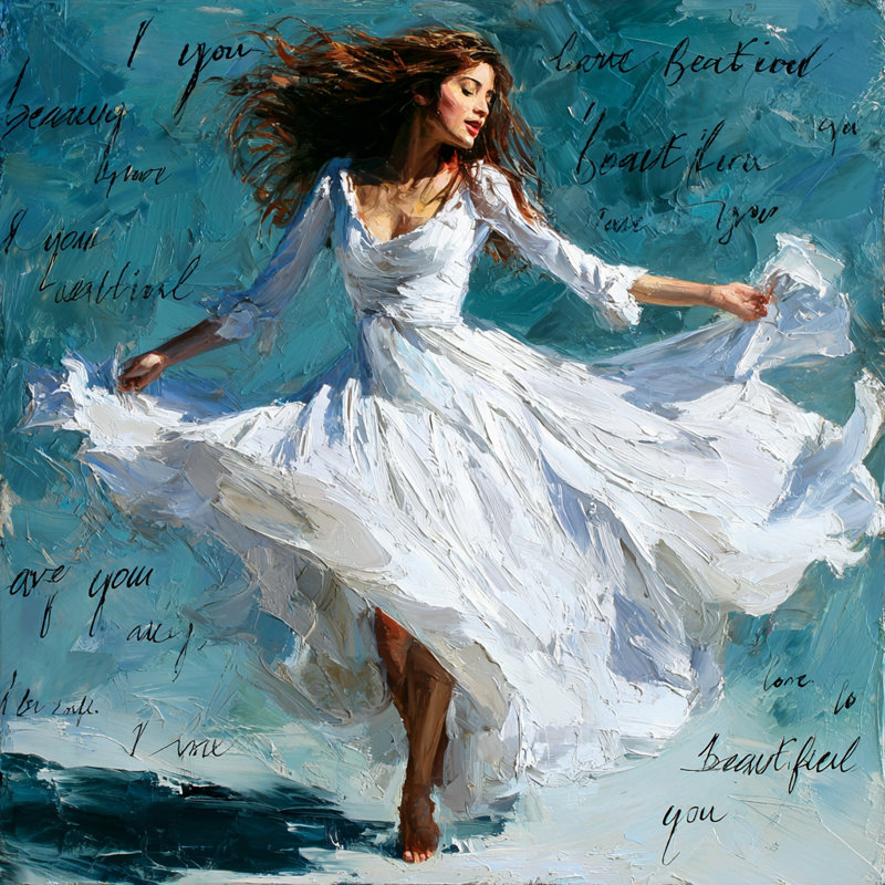 Art mural sur toile Sea Breeze Dance, L 30 po x H 30 po x P 1,5 po