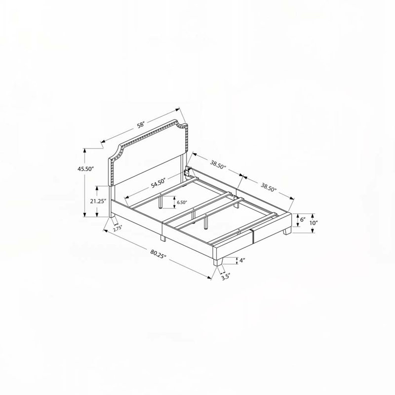 Lit plateforme tapissier