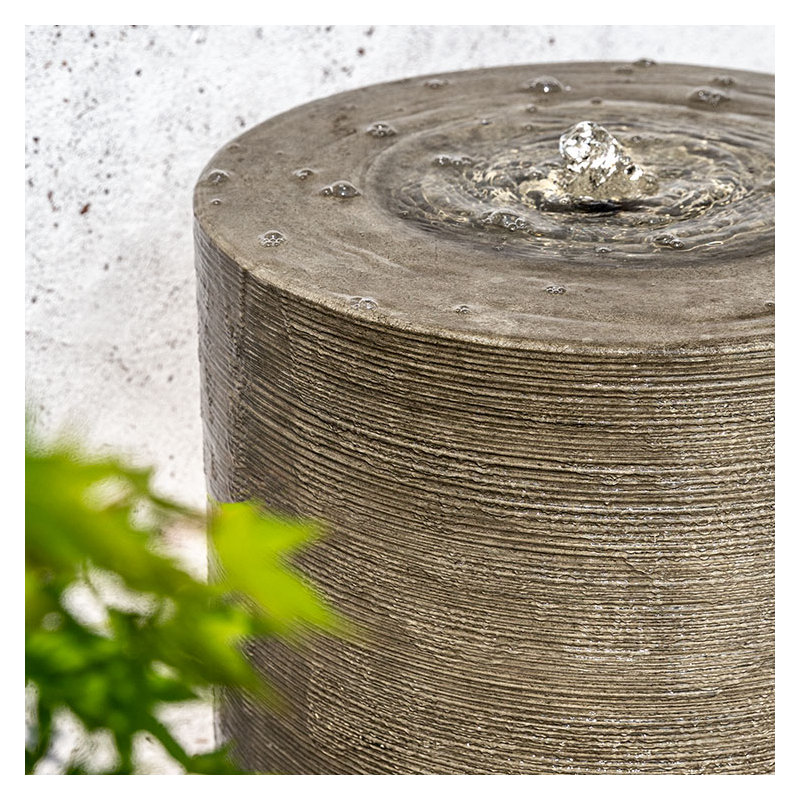 Lg Ribbed Fountain, Alpine Stone