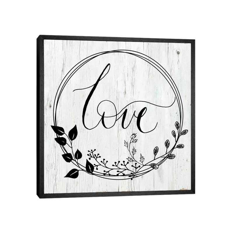 Love by Daniela Santiago - Print on Canvas, 45.72cm H x 45.72cm W x 3.81cm D, Black Framed