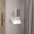 Vienna 23.6" Wide 3-Tier Shelf Floating Mirror Console Table, Full Extension Drawer-527452640