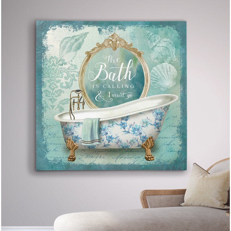 «Mirror Bath II», reproduction d'impression sur toile tendue, H 16 po x l 16 po x P 1,5 po, Toile tendue