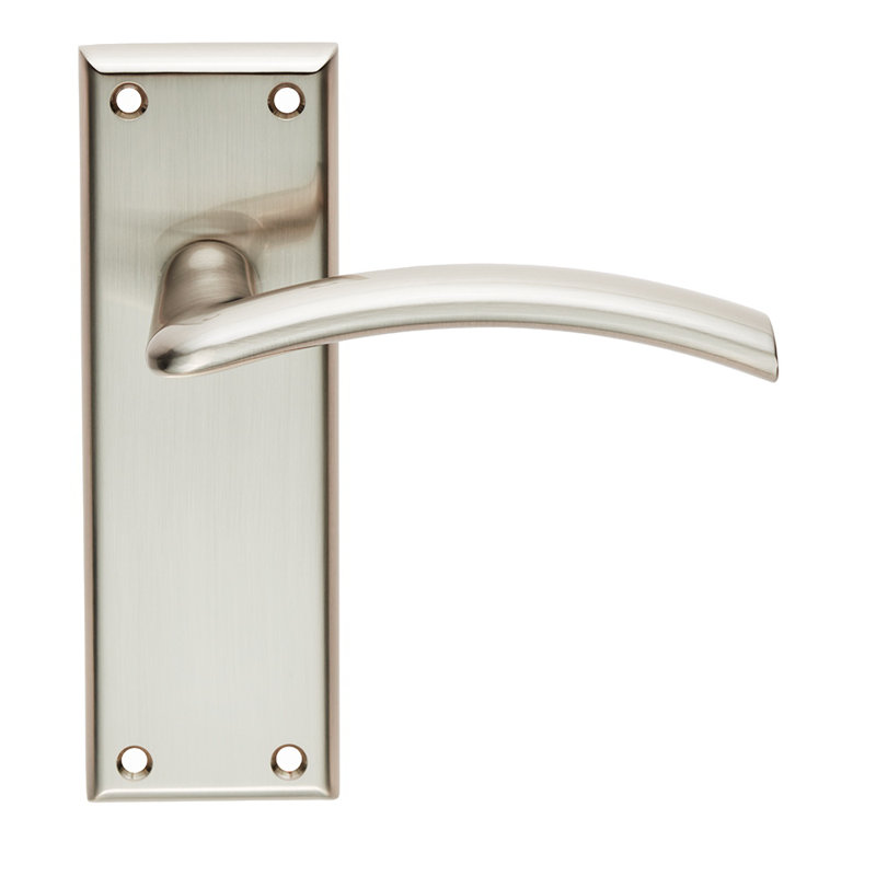 Trenta Latch Door Handle, Satin Nickel