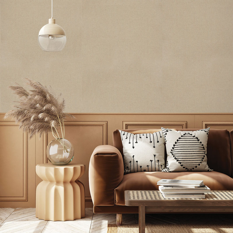 Arathi Authentic Woven Paperweave Wallpaper, Wheat/Slate
