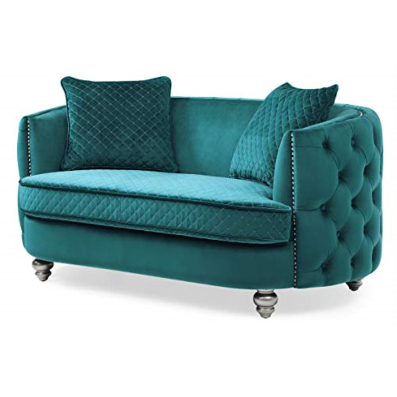 Daisha 67'' Velvet Sofa, Green Velvet