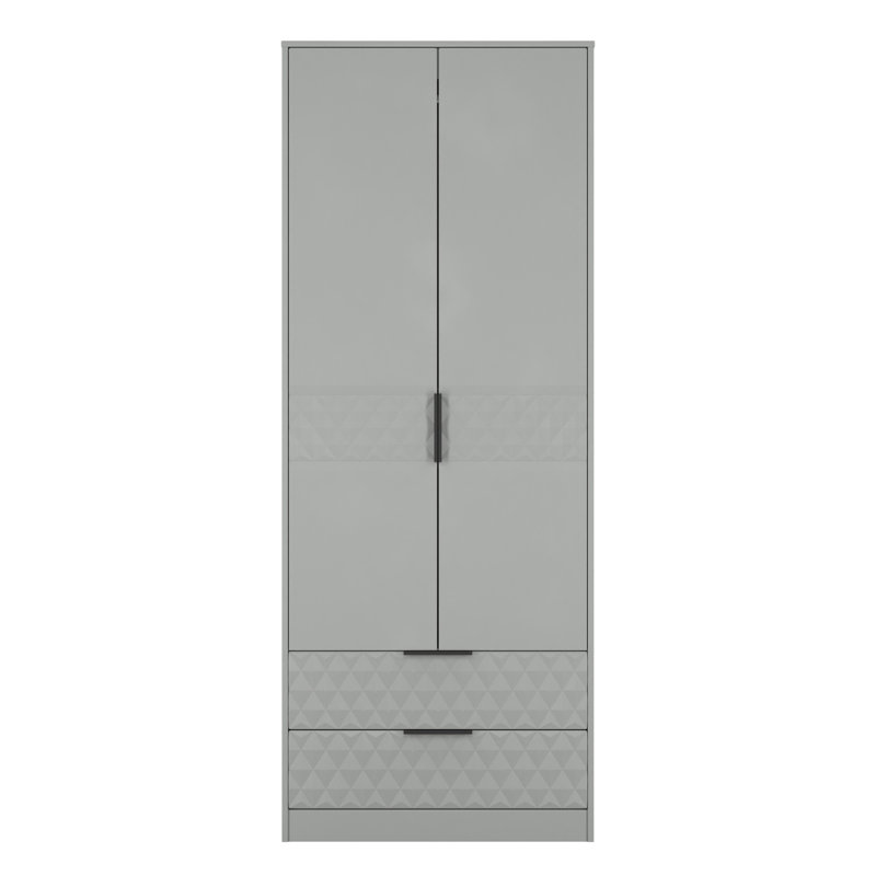 Bethanne 2 Drawer Double Wardrobe, Taupe