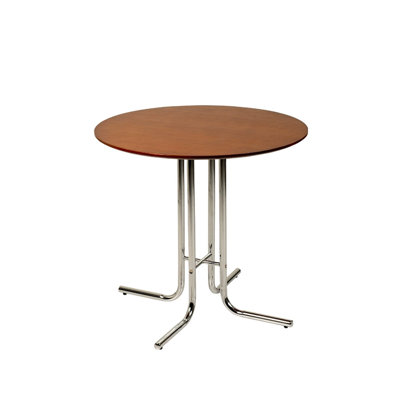 Walnut Silver Round Birch Iron Dining table