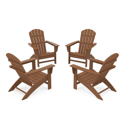 POLYWOOD Nautical Adirondack Conversation Set