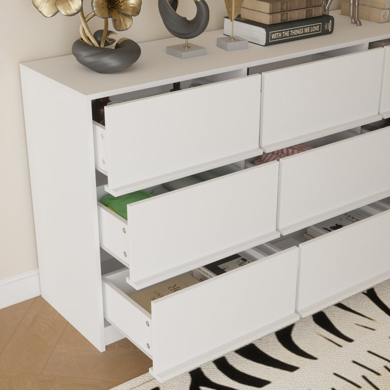 Jadonna 9-Drawer Dresser, Bedroom Dresser, White