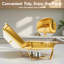 Chafing Vaisselle pour buffet, ensemble de 4 plats à frire 9QT Gold Buffet, chauffe-plats de haute qualité pour les fêtes Buffet, événements et mariages