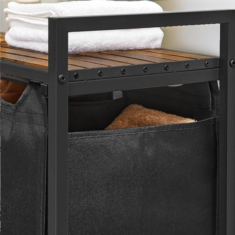 Laundry Room Basket Organiser with Shelf