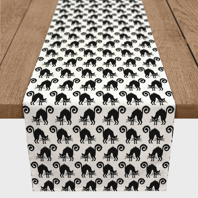 Spataro Scardey Cat Pattern Table Runner, 90" x 16"